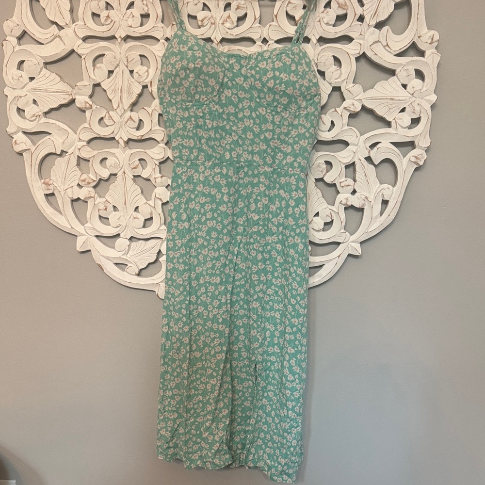 Lily Rose Green Floral Maxi Dress